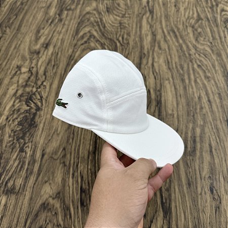 Boné Lacoste Five Panel Branco