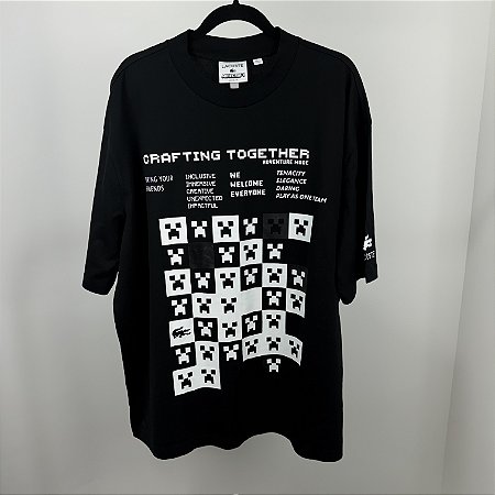 Camiseta Lacoste x Minecraft Preta