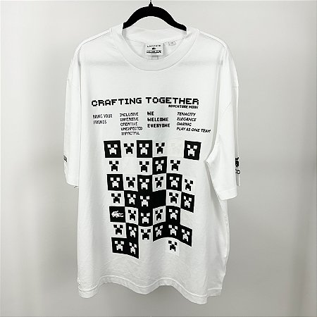 Camiseta Lacoste x Minecraft Branca