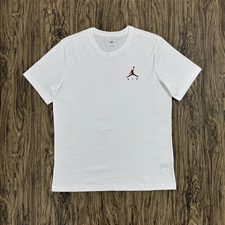 Camiseta Nike Air Jordan Branca/Vermelho