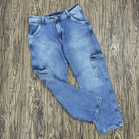 Calça Jeans Cargo