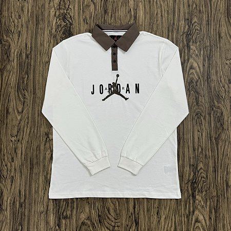Polo Nike Air Jordan Rugby Manga Longa