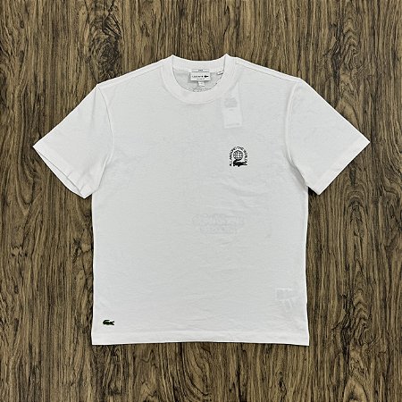 Camiseta Lacoste Worldwide TH8047 Branca
