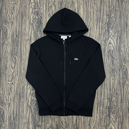 Moletom Lacoste Ziper SH9986 Preto
