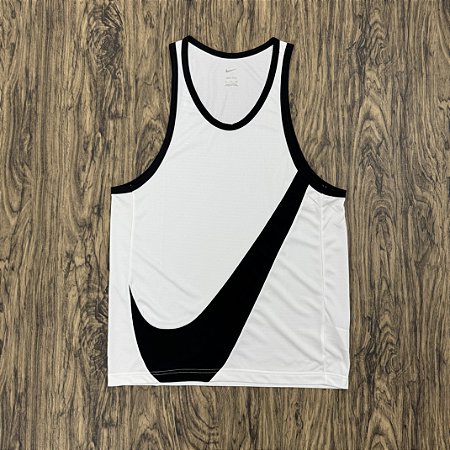 Regata Nike Big Swoosh Branco com Preto