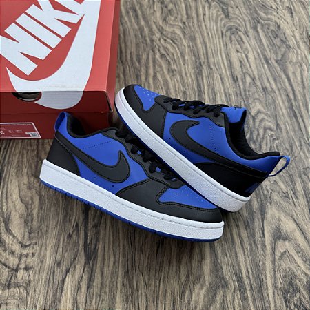 Tênis Nike Court Borough Low Azul com Preto