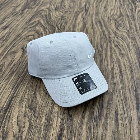 Boné Nike Club Swoosh Cinza