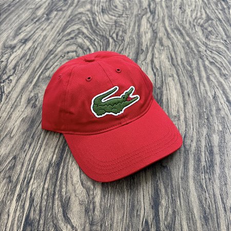 Boné Lacoste Big Croc Vermelho 2023