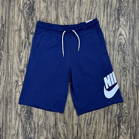 Short Nike Sportswear Icons Moletom Azul Marinho
