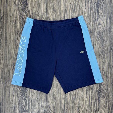 Short Lacoste Letreiro Azul Marinho