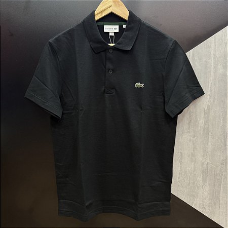 Polo Lacoste Regular Fit DH0783 Preta
