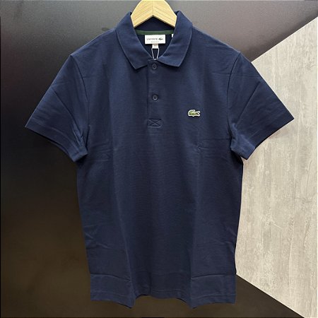 Polo Lacoste Regular Fit DH0783 Azul Marinho
