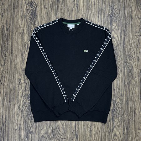 Moletom Lacoste Letreiro SH7492 Preto