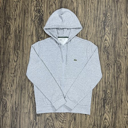 Moletom Lacoste Ziper SH9986 Cinza