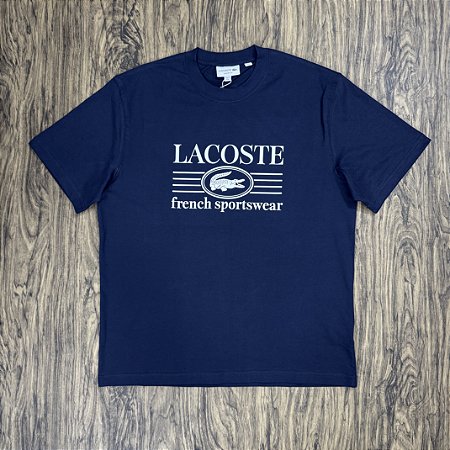 Camiseta Lacoste French TH1265 Azul Marinho