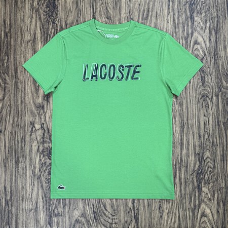 Camiseta Lacoste Sport Letreiro TH8916 Verde