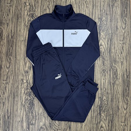 Agasalho Puma Tracksuit Azul com Branco