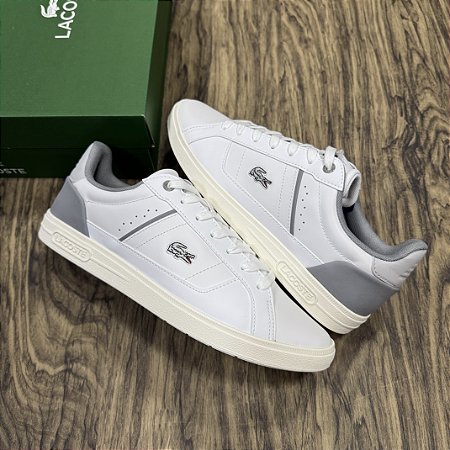 Tênis Lacoste Europa Pro Branco/Cinza