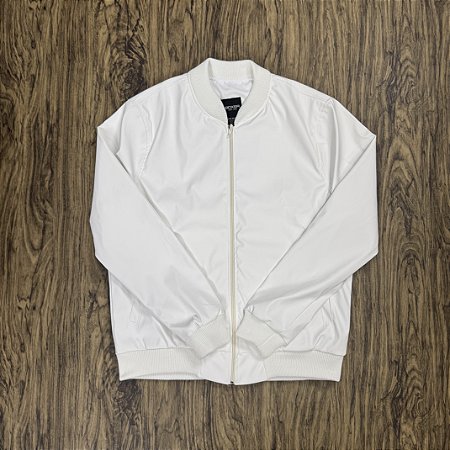 Jaqueta Bomber Casual Creme