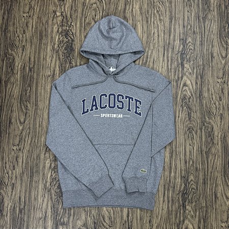 Moletom Lacoste Letreiro SH2284 Cinza