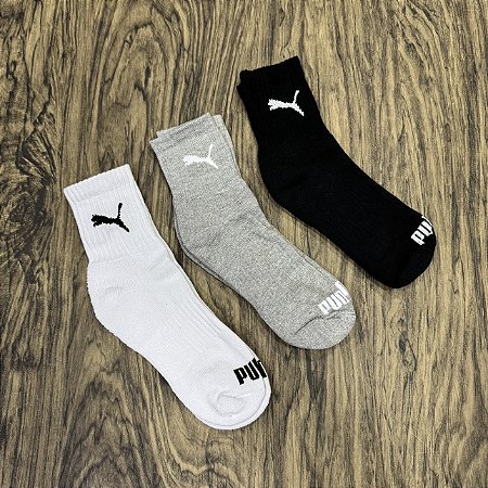 Meia Puma Cano Alto C/3 Sortido
