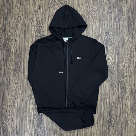 Conjunto Lacoste Moletom Preto
