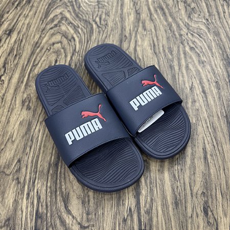 Chinelo Puma Azul/Branco/Vermelho