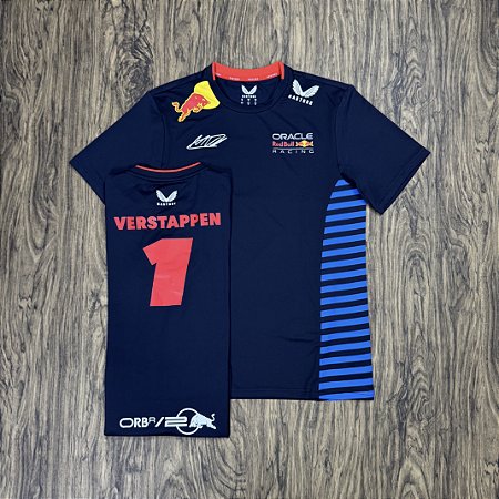 Camiseta Red Bull Racing Verstappen Azul Marinho