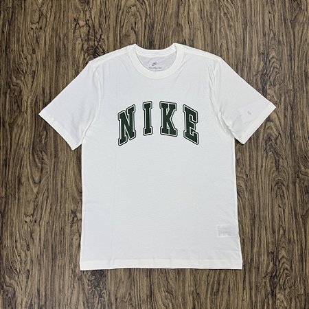 Camiseta Nike Sportswear Club Branco c/ Verde
