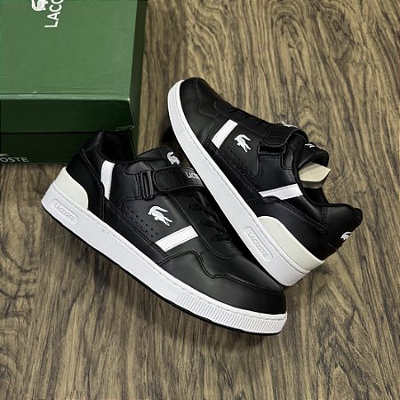 Tênis Lacoste T-Clip Velcro Preto