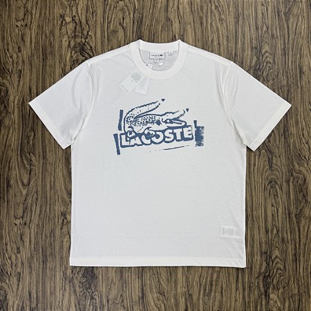 Camiseta Lacoste Graphic TH0284 Branca