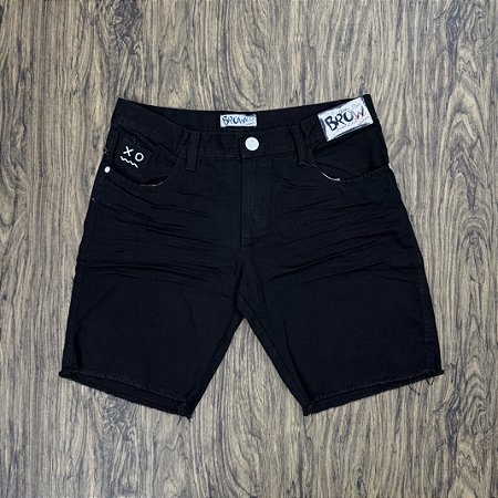 Short Jeans Brow Jeans 002 Preto