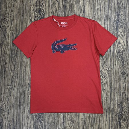 Camiseta Lacoste Big Logo TH2042 Vermelha