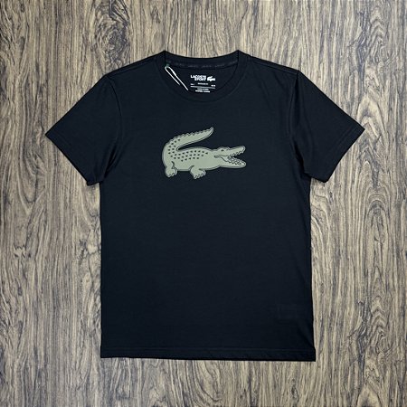 Camiseta Lacoste Big Logo TH2042 Preta