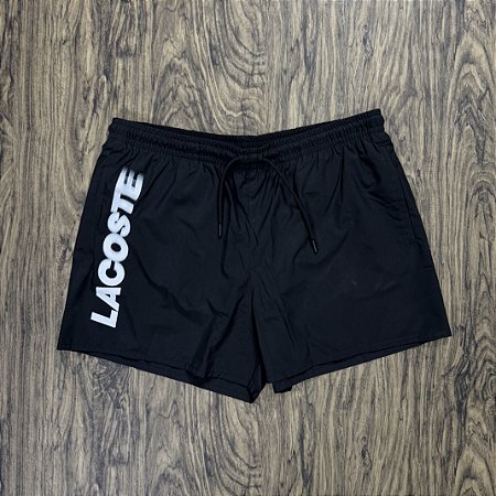 Short Lacoste Sport Letreiro MH6861 Preto