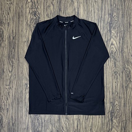 Camisa Nike UPF 40+ Dri-Fit Manga Longa Preto