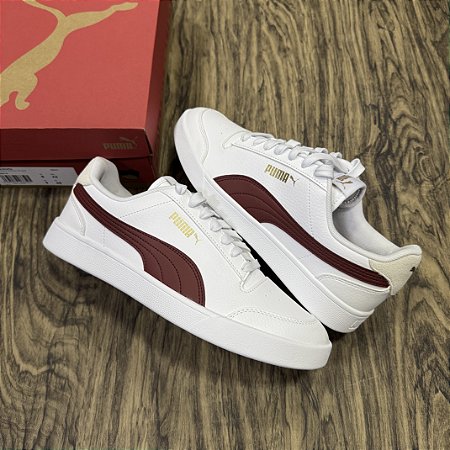 Tênis Puma Shuffle Branco com Vinho