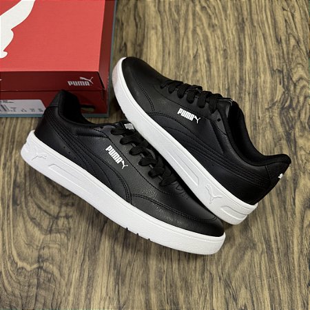 Tênis Puma Court Classic Clean Preto