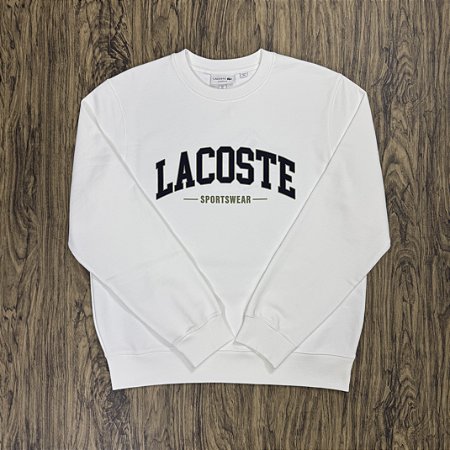 Moletom Lacoste Letreiro SH2662 Branca