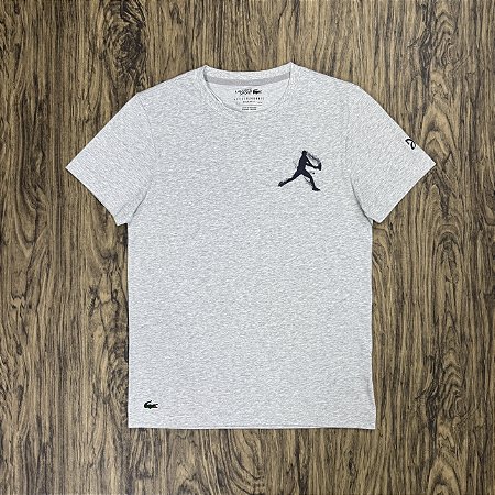 Camiseta Lacoste x Djokovic 2025 Cinza