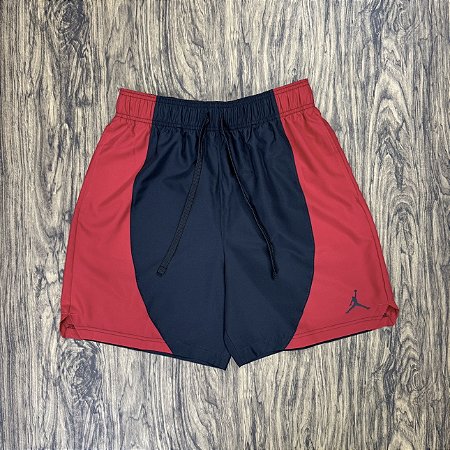 Short Nike Jordan Sport Dri-FIT Preto com Vermelho