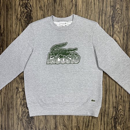 Moletom Lacoste Big Logo SH8292 Cinza - Top Store