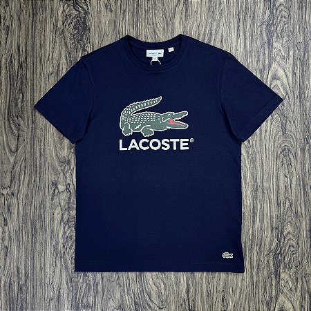Camiseta Lacoste Big Logo TH8861 Azul Marinho
