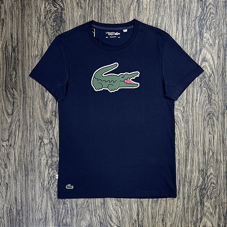 Camiseta Lacoste Big Logo TH7513 Azul Marinho
