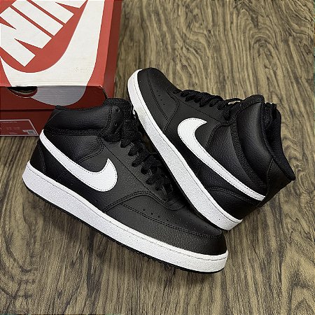 Tênis Nike Court Vision Mid Preto com Branco