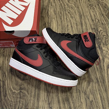 Tênis Nike Borough Mid Preto com Vermelho