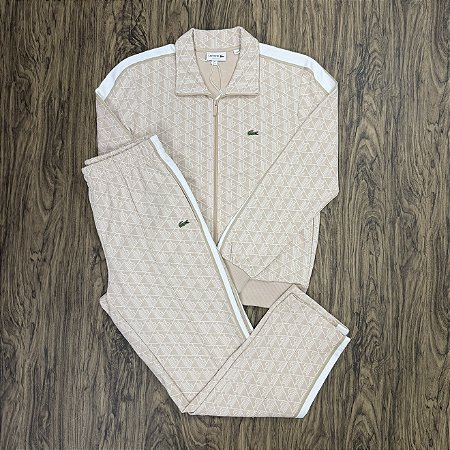 Conjunto Lacoste Monograma Bege
