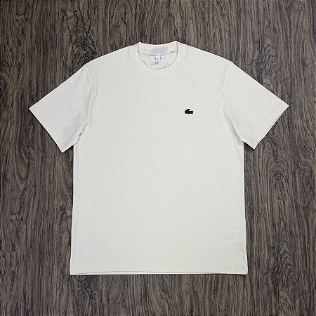 Camiseta Lacoste "Raquete de Tênis" Bege