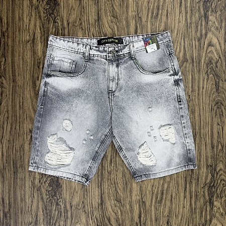 Short Jean City Denim Cinza 27906