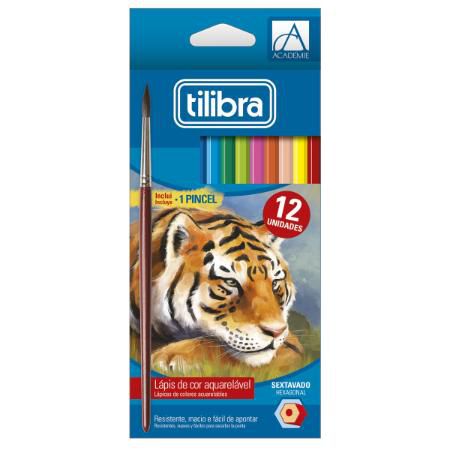 Lápis de Cor Aquarelável 12 Cores Sextavado Académie